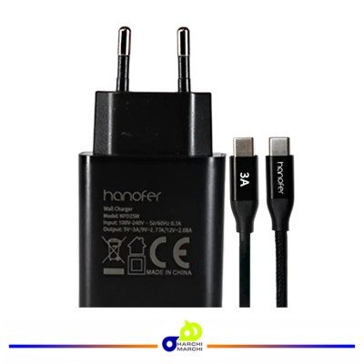 شارژر دیواری هانوفر مدل NPD25w توان 25 وات همراه کابل